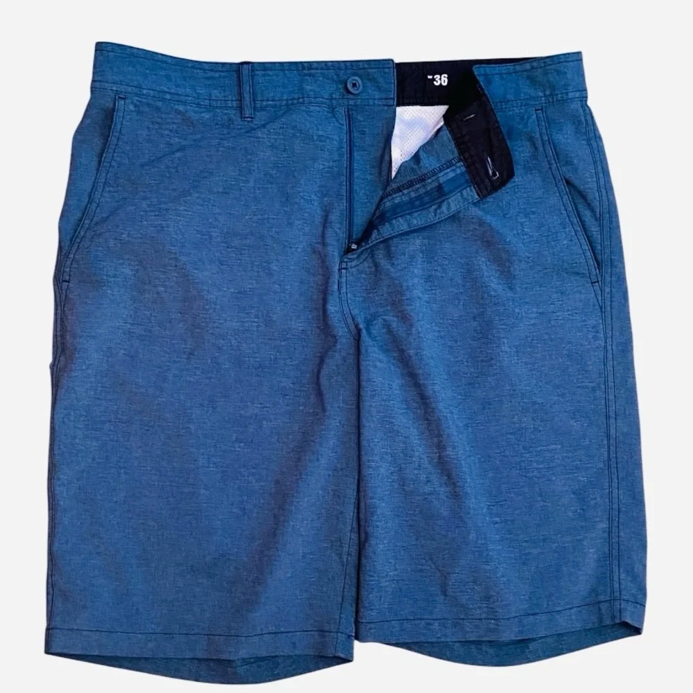 Goodfellow & Co Blue Stretch Performance Shorts Men’s 36 Golf Casual 10” Inseam